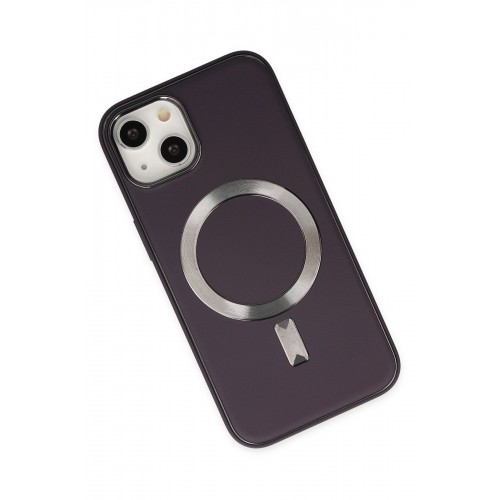 Newface iPhone 14 Kılıf Coco Deri Magneticsafe Silikon - Derin Mor Newface iPhone 14 Kılıf Coco Deri Magneticsafe Silikon - Derin Mor