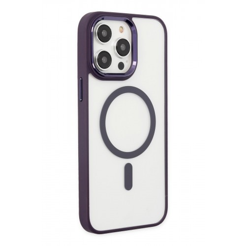 Newface iPhone 13 Pro Max Kılıf Room Magneticsafe Silikon - Derin Mor