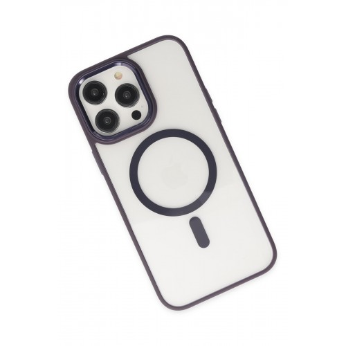 Newface iPhone 13 Pro Max Kılıf Room Magneticsafe Silikon - Derin Mor Newface iPhone 13 Pro Max Kılıf Room Magneticsafe Silikon - Derin Mor