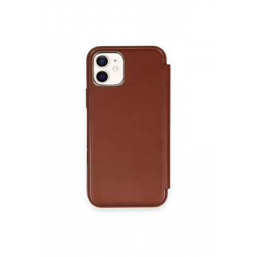 Newface iPhone 11 Kılıf Dolpin Kapaklı - Kahverengi Newface iPhone 11 Kılıf Dolpin Kapaklı - Kahverengi