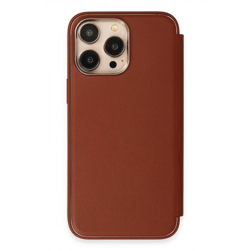 Newface iPhone 13 Pro Max Kılıf Dolpin Kapaklı - Kahverengi Newface iPhone 13 Pro Max Kılıf Dolpin Kapaklı - Kahverengi