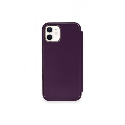 Newface iPhone 12 Kılıf Dolpin Kapaklı - Derin Mor Newface iPhone 12 Kılıf Dolpin Kapaklı - Derin Mor