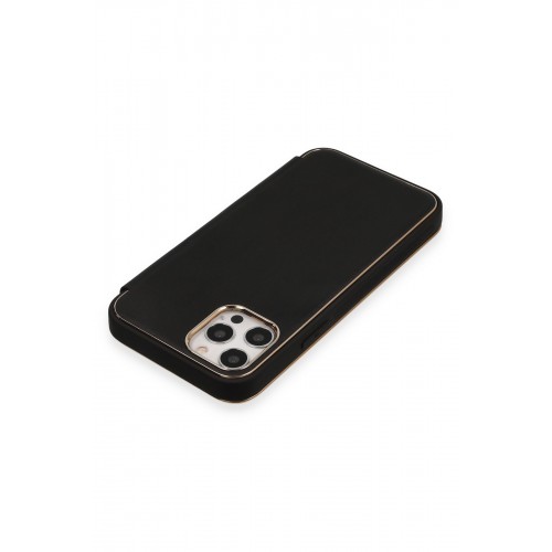 Newface iPhone 12 Pro Kılıf Dolpin Kapaklı - Siyah Newface iPhone 12 Pro Kılıf Dolpin Kapaklı - Siyah