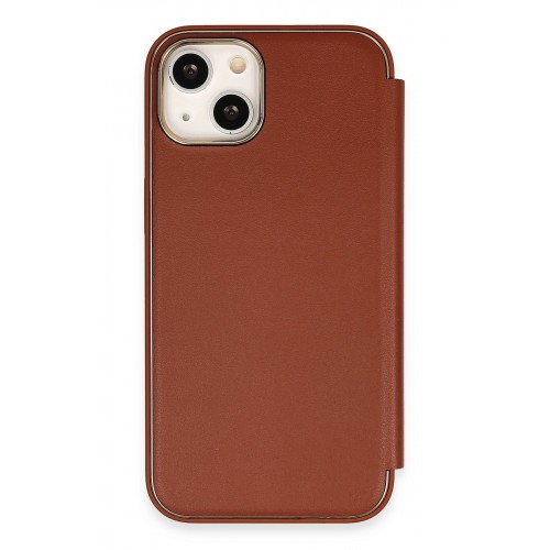 Newface iPhone 14 Kılıf Dolpin Kapaklı - Kahverengi Newface iPhone 14 Kılıf Dolpin Kapaklı - Kahverengi