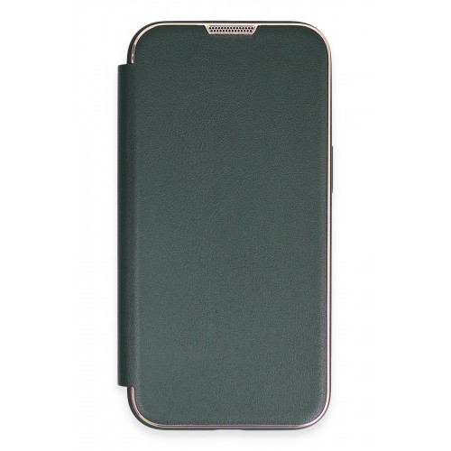 Newface iPhone 14 Pro Kılıf Dolpin Kapaklı - Koyu Yeşil Newface iPhone 14 Pro Kılıf Dolpin Kapaklı - Koyu Yeşil