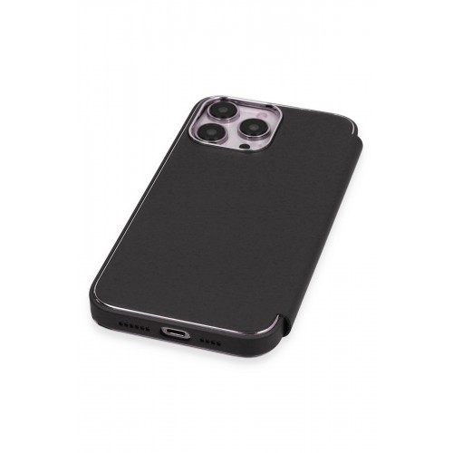 Newface iPhone 14 Pro Max Kılıf Dolpin Kapaklı - Siyah Newface iPhone 14 Pro Max Kılıf Dolpin Kapaklı - Siyah