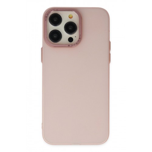Newface iPhone 13 Pro Max Kılıf Modos Metal Kapak - Pembe Newface iPhone 13 Pro Max Kılıf Modos Metal Kapak - Pembe