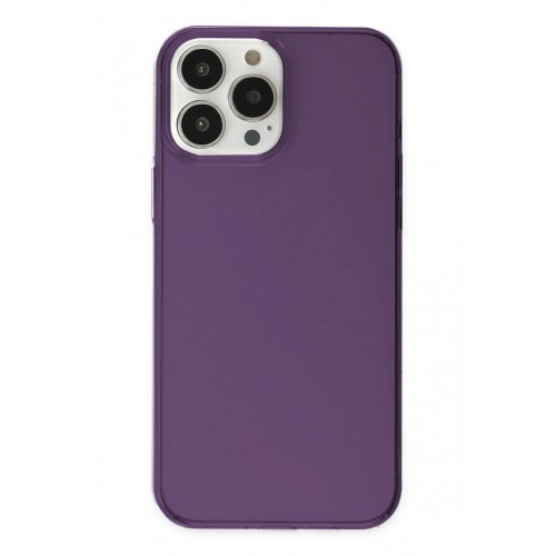 Newface iPhone 13 Pro Kılıf Pc Sert Şeffaf Kapak - Mor