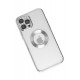 Newface iPhone 12 Pro Max Kılıf Slot Silikon - Gümüş
