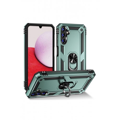 Newface Samsung Galaxy A04S Kılıf Sofya Yüzüklü Silikon Kapak - Yeşil Newface Samsung Galaxy A04S Kılıf Sofya Yüzüklü Silikon Kapak - Yeşil