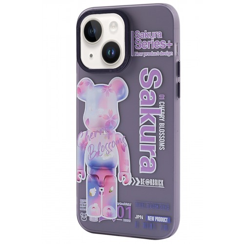 Newface iPhone 14 Kılıf Prada Desenli Kapak - Prada Mor - 1 Newface iPhone 14 Kılıf Prada Desenli Kapak - Prada Mor - 1