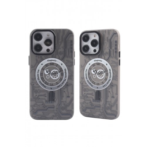 Newface iPhone 12 Pro Max Kılıf Apollo Magneticsafe Desenli Kapak - Apollo Siyah - 1