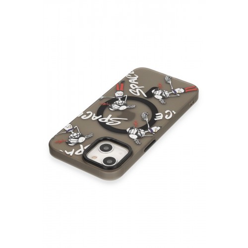 Newface iPhone 14 Kılıf Apollo Magneticsafe Desenli Kapak - Apollo Siyah - 3 Newface iPhone 14 Kılıf Apollo Magneticsafe Desenli Kapak - Apollo Siyah - 3