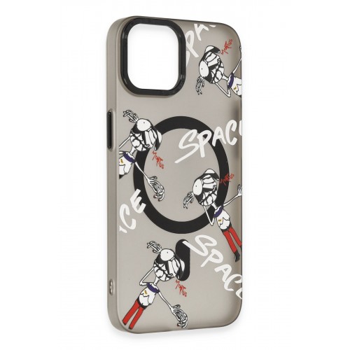 Newface iPhone 14 Kılıf Apollo Magneticsafe Desenli Kapak - Apollo Siyah - 3 Newface iPhone 14 Kılıf Apollo Magneticsafe Desenli Kapak - Apollo Siyah - 3