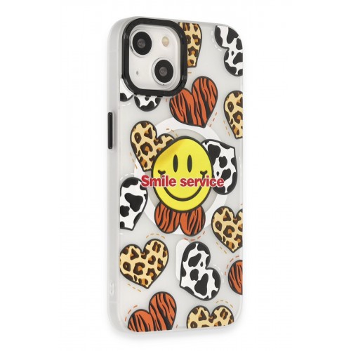 Newface iPhone 14 Kılıf Apollo Magneticsafe Desenli Kapak - Apollo Şeffaf - 2