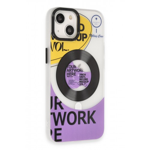 Newface iPhone 14 Kılıf Apollo Magneticsafe Desenli Kapak - Apollo Şeffaf - 6