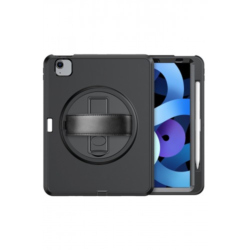 Newface iPad 2022 10.9 (10.nesil) Kılıf Hand Strap Tablet Kılıfı - Siyah Newface iPad 2022 10.9 (10.nesil) Kılıf Hand Strap Tablet Kılıfı - Siyah