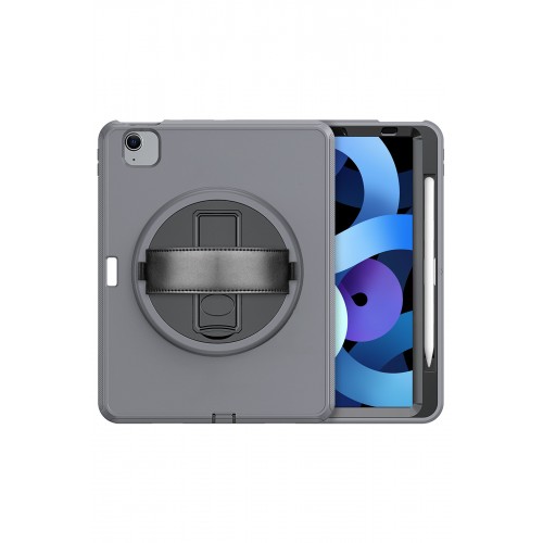 Newface iPad 2022 10.9 (10.nesil) Kılıf Hand Strap Tablet Kılıfı - Gri Newface iPad 2022 10.9 (10.nesil) Kılıf Hand Strap Tablet Kılıfı - Gri