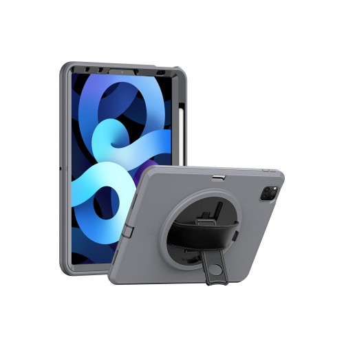 Newface iPad Pro 11 (2020) Kılıf Hand Strap Tablet Kılıfı - Gri