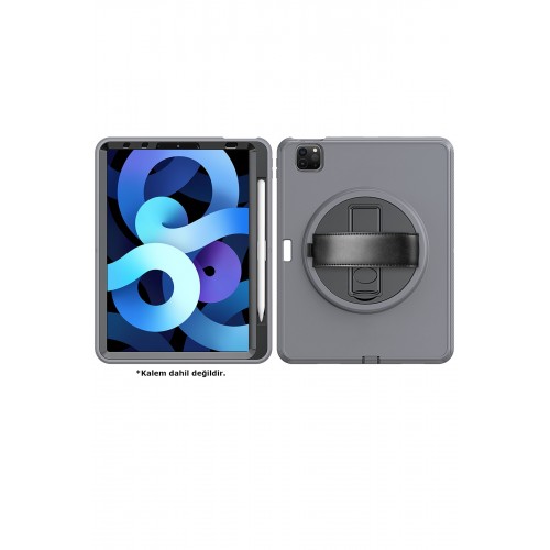 Newface iPad Pro 11 (2020) Kılıf Hand Strap Tablet Kılıfı - Gri Newface iPad Pro 11 (2020) Kılıf Hand Strap Tablet Kılıfı - Gri