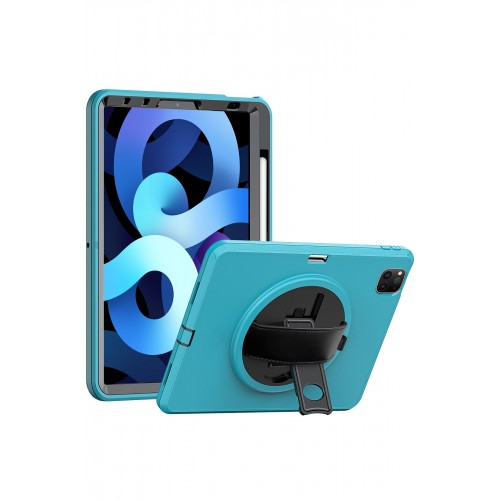 Newface iPad Pro 11 (2021) Kılıf Hand Strap Tablet Kılıfı - Turkuaz Newface iPad Pro 11 (2021) Kılıf Hand Strap Tablet Kılıfı - Turkuaz