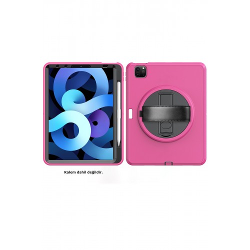 Newface iPad Pro 11 (2020) Kılıf Hand Strap Tablet Kılıfı - Pembe Newface iPad Pro 11 (2020) Kılıf Hand Strap Tablet Kılıfı - Pembe