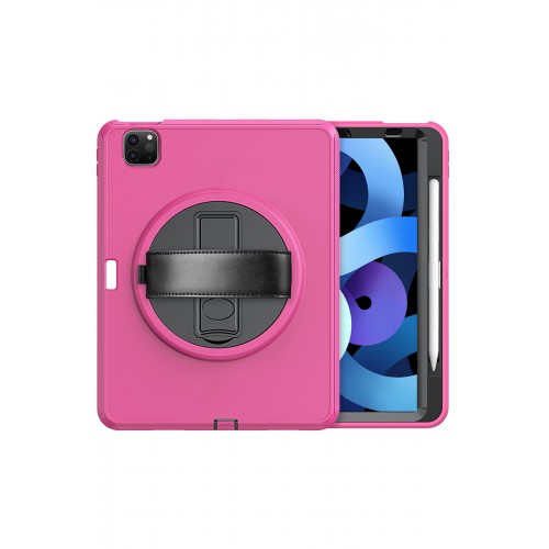Newface iPad Pro 11 (2020) Kılıf Hand Strap Tablet Kılıfı - Pembe Newface iPad Pro 11 (2020) Kılıf Hand Strap Tablet Kılıfı - Pembe