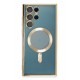Newface Samsung Galaxy S22 Ultra Kılıf Kross Magneticsafe Kapak - Gold