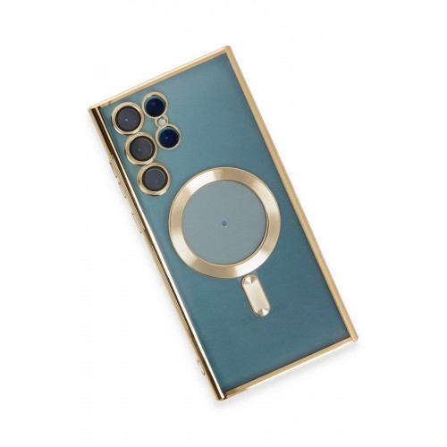 Newface Samsung Galaxy S22 Ultra Kılıf Kross Magneticsafe Kapak - Gold Newface Samsung Galaxy S22 Ultra Kılıf Kross Magneticsafe Kapak - Gold
