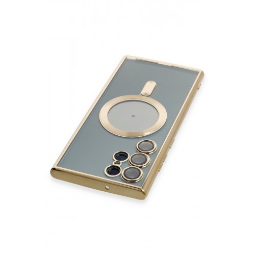 Newface Samsung Galaxy S22 Ultra Kılıf Kross Magneticsafe Kapak - Gold Newface Samsung Galaxy S22 Ultra Kılıf Kross Magneticsafe Kapak - Gold