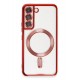 Newface Samsung Galaxy S22 Kılıf Kross Magneticsafe Kapak - Kırmızı
