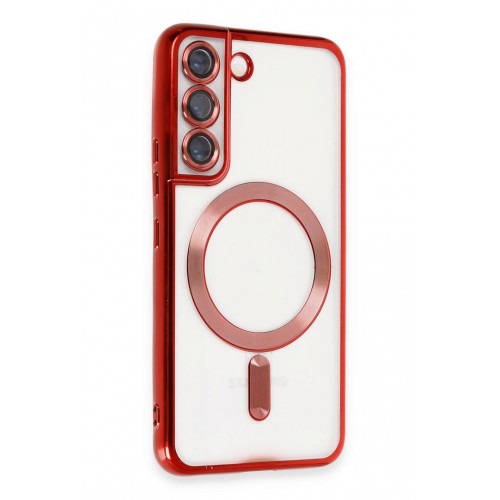 Newface Samsung Galaxy S22 Kılıf Kross Magneticsafe Kapak - Kırmızı Newface Samsung Galaxy S22 Kılıf Kross Magneticsafe Kapak - Kırmızı