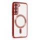 Newface Samsung Galaxy S22 Kılıf Kross Magneticsafe Kapak - Kırmızı