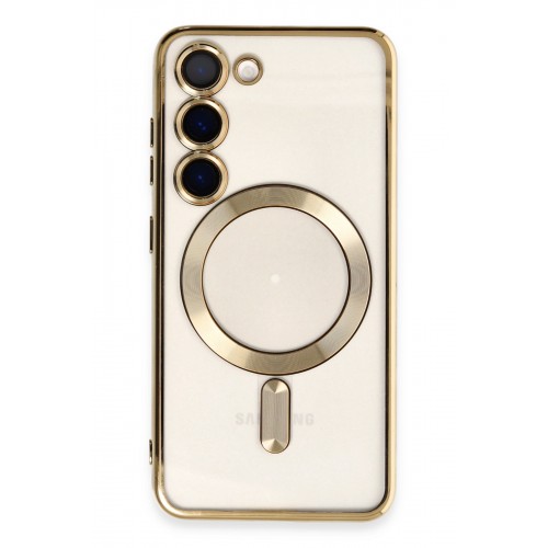 Newface Samsung Galaxy S23 Plus Kılıf Kross Magneticsafe Kapak - Gold