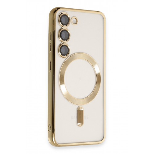 Newface Samsung Galaxy S23 Plus Kılıf Kross Magneticsafe Kapak - Gold Newface Samsung Galaxy S23 Plus Kılıf Kross Magneticsafe Kapak - Gold