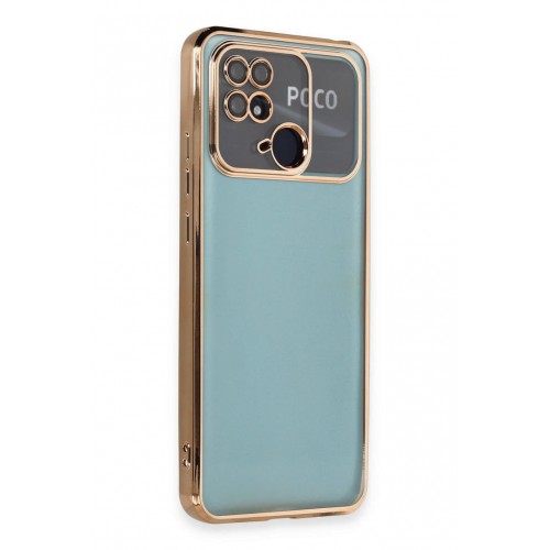 Newface Xiaomi Poco C40 Kılıf Razer Lensli Silikon - Gold Newface Xiaomi Poco C40 Kılıf Razer Lensli Silikon - Gold