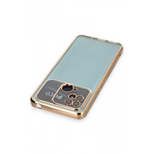 Newface Xiaomi Poco C40 Kılıf Razer Lensli Silikon - Gold Newface Xiaomi Poco C40 Kılıf Razer Lensli Silikon - Gold