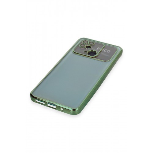 Newface Xiaomi Poco C40 Kılıf Razer Lensli Silikon - Yeşil Newface Xiaomi Poco C40 Kılıf Razer Lensli Silikon - Yeşil