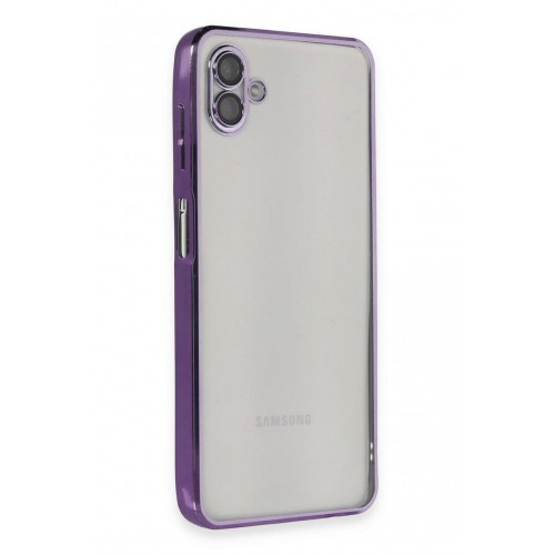Newface Samsung Galaxy A04 Kılıf Razer Lensli Silikon - Mor Newface Samsung Galaxy A04 Kılıf Razer Lensli Silikon - Mor