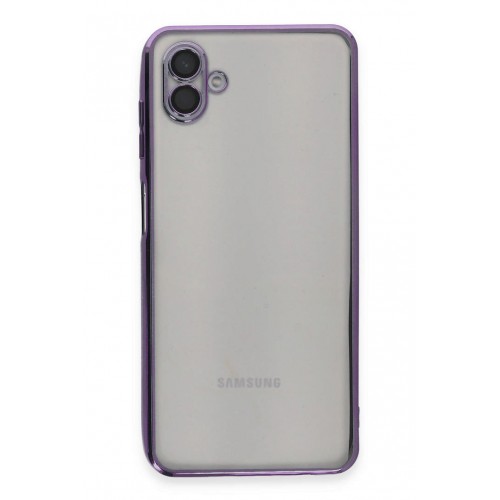 Newface Samsung Galaxy A04 Kılıf Razer Lensli Silikon - Mor Newface Samsung Galaxy A04 Kılıf Razer Lensli Silikon - Mor