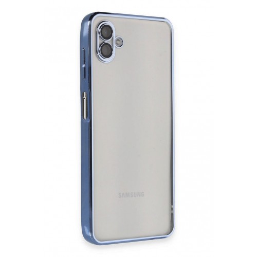 Newface Samsung Galaxy A04 Kılıf Razer Lensli Silikon - Açık Mavi