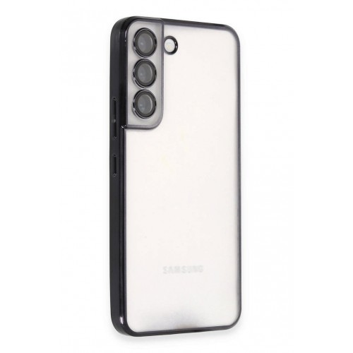 Newface Samsung Galaxy S22 Kılıf Razer Lensli Silikon - Siyah