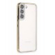 Newface Samsung Galaxy S22 Kılıf Razer Lensli Silikon - Gold