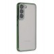 Newface Samsung Galaxy S22 Kılıf Razer Lensli Silikon - Yeşil