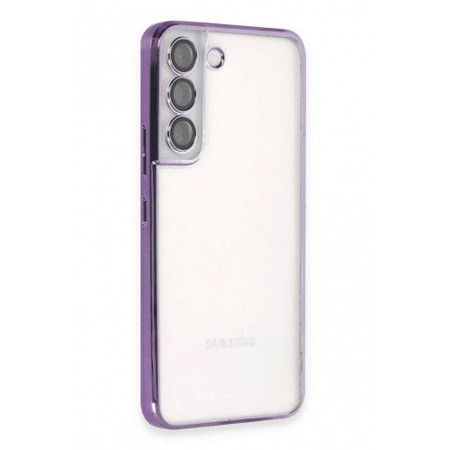 Newface Samsung Galaxy S22 Kılıf Razer Lensli Silikon - Mor