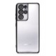 Newface Samsung Galaxy S21 Ultra Kılıf Razer Lensli Silikon - Siyah