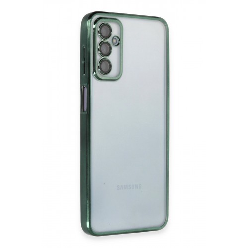 Newface Samsung Galaxy M23 Kılıf Razer Lensli Silikon - Yeşil