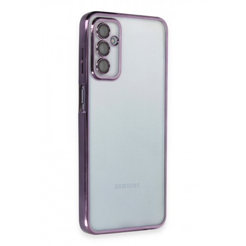 Newface Samsung Galaxy M23 Kılıf Razer Lensli Silikon - Mor