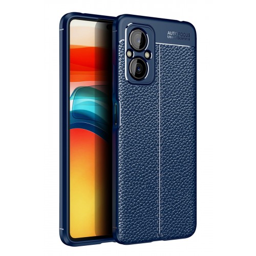 Newface Xiaomi Poco M5 Kılıf Focus Derili Silikon - Lacivert
