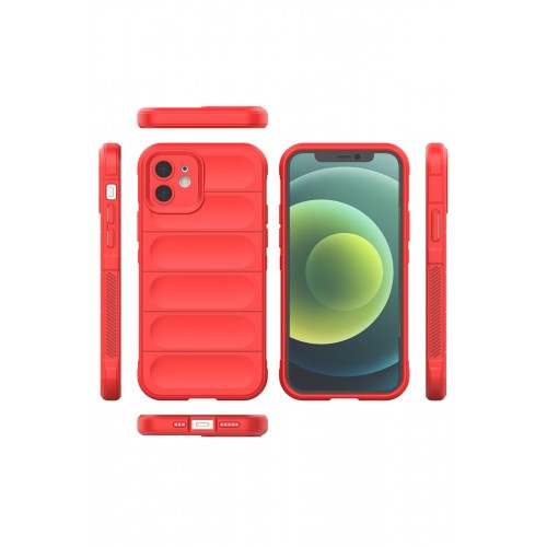 Newface iPhone 12 Kılıf Optimum Silikon - Kırmızı Newface iPhone 12 Kılıf Optimum Silikon - Kırmızı